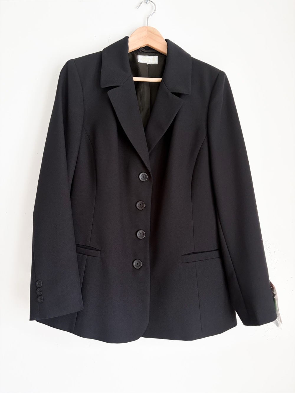 Vintage AGMIR Classic Black Women's Blazer, Size M - Made in Europe